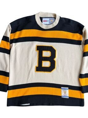 Boston Bruins Vintage Hockey CCM Heritage Kint Sweater Size: XL